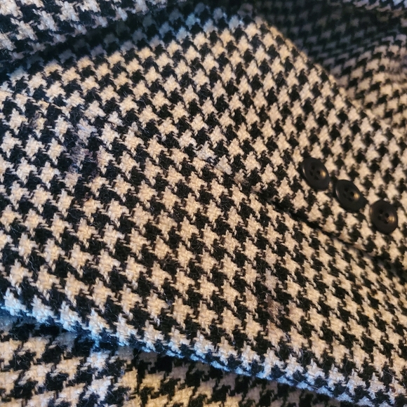 Talbots Wool Blend Houndstooth Blazer Size 8 - Picture 11 of 16